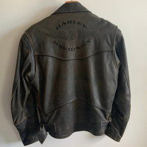 Vintage Genuine Leather Motto Motorcycle Jacket